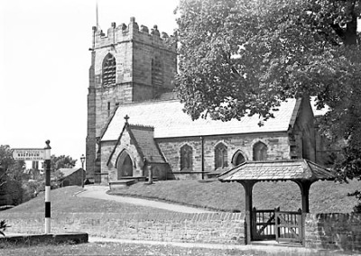 St Oswald's Church 1940s, Bidston