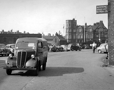 Cammel Laird Entrance and Royal Castle Hotel 1959, Tranmere
